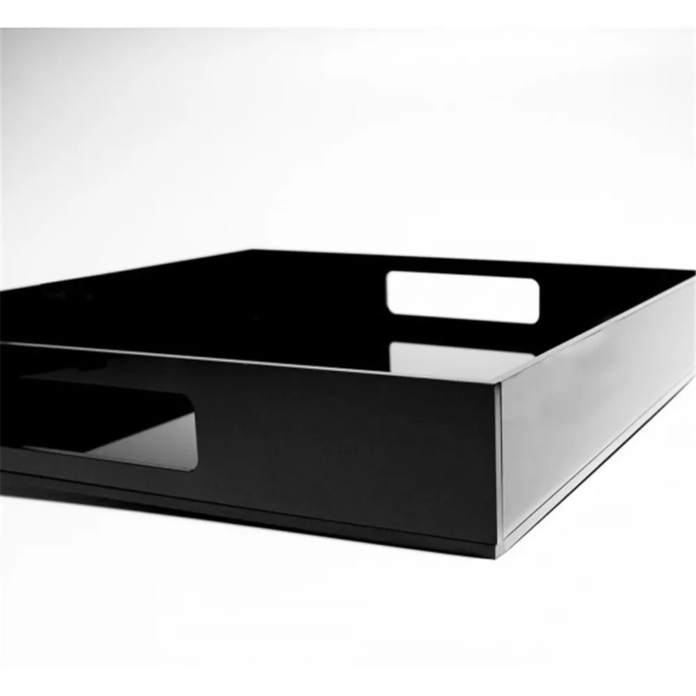 
Hotel Professional Design Customized Rectangle Clear Acrylic Wine Bottle Tray 