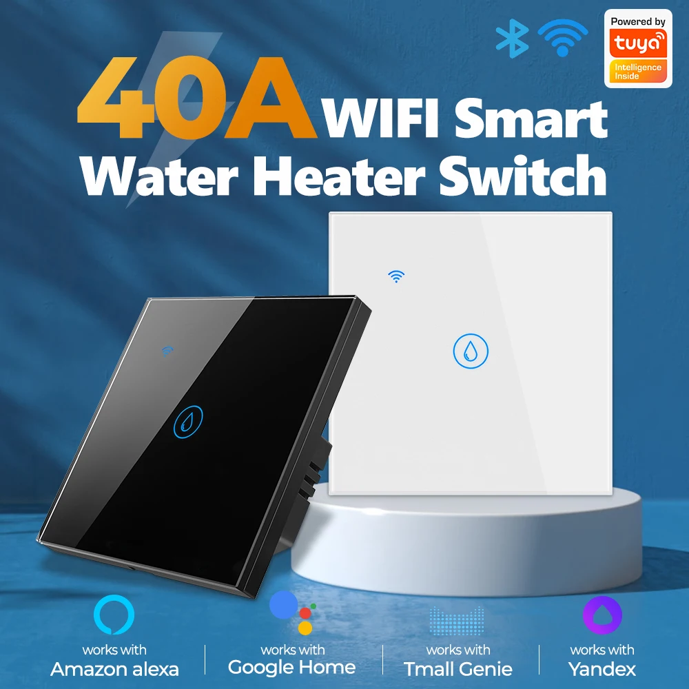 SMATRUL 40A Tuya Smart Wifi водонагреватель бойлер сенсорный выключатель кондиционер свет ЕС настенная электрическая приложение для Alexa Google