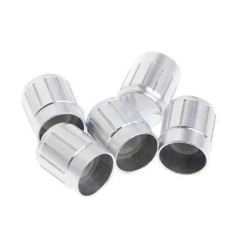 6mm Black Metal Volume Control Rotary Knobs For Knurled Shaft Potentiometer 15 x 16.5mm Silver Tone Switch Knob