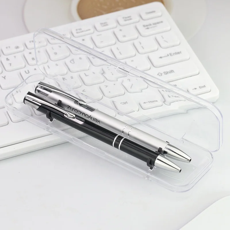 Promotional Click Metal Ball Pen With Logo Customized Advertising Ballpoint Pen Engraving Personalized Gift Metal Ball Pen