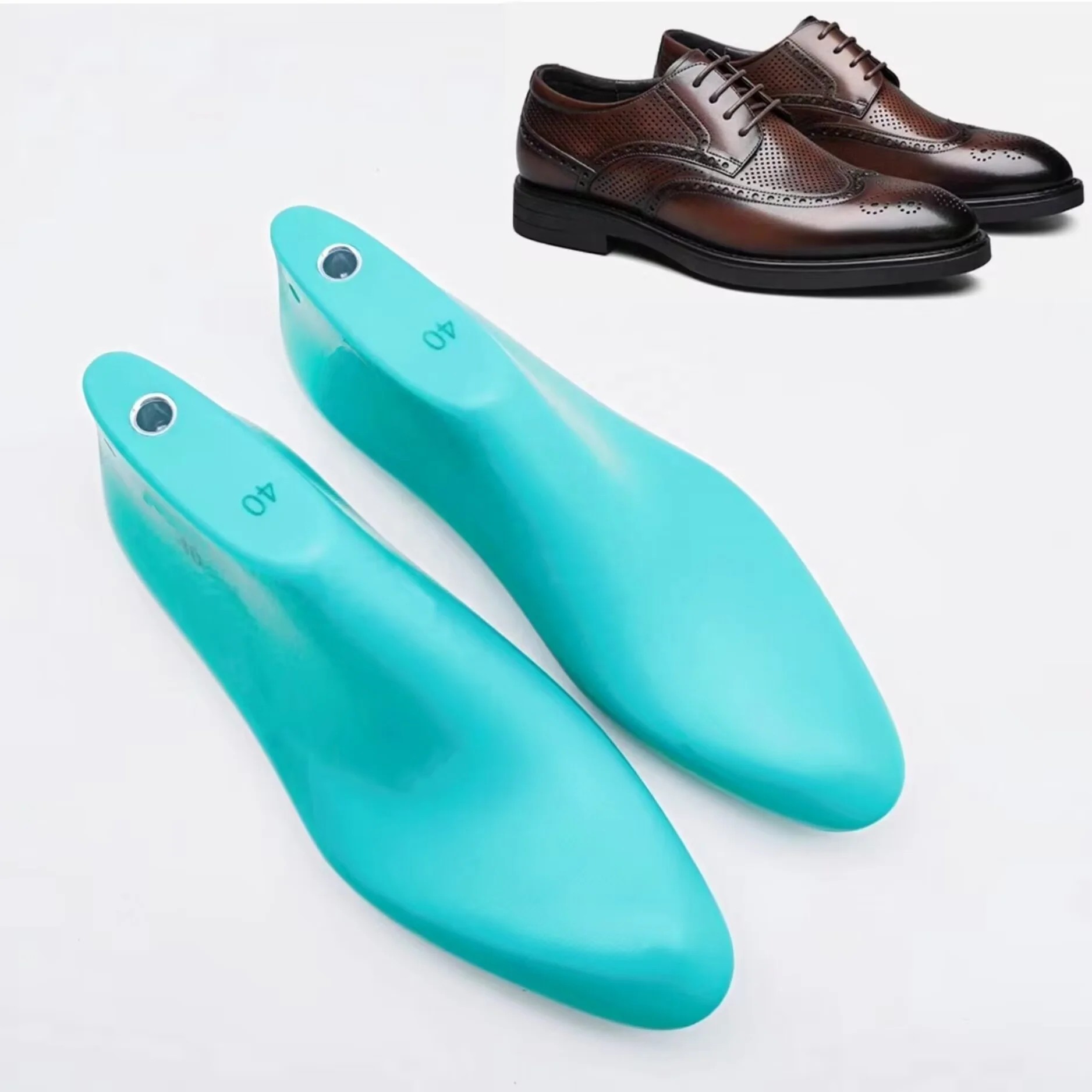 Man 2cm heel dress shoes plastic shoe lasts