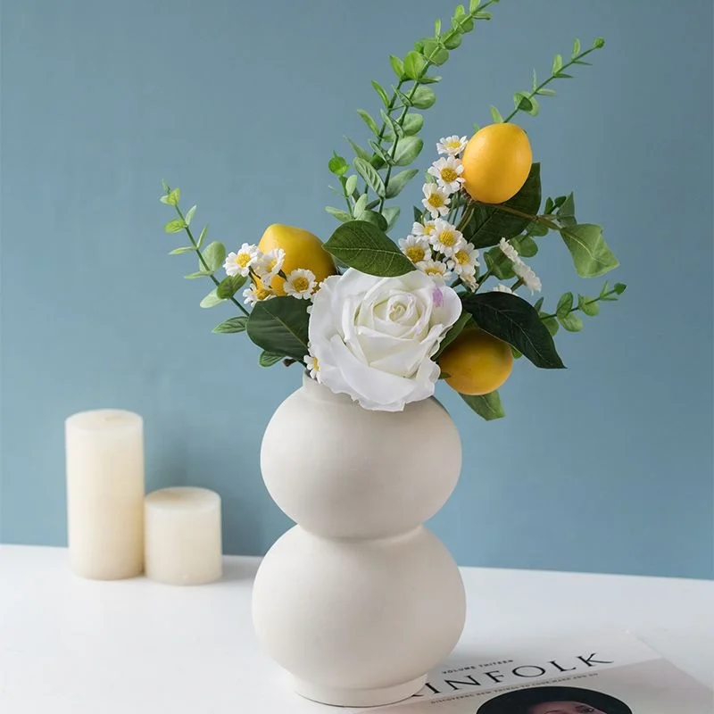 Morden  Home Decoration Dried Flower Vase Arrangement Ceramic Vase Fancy Creative Nordic Style Vases