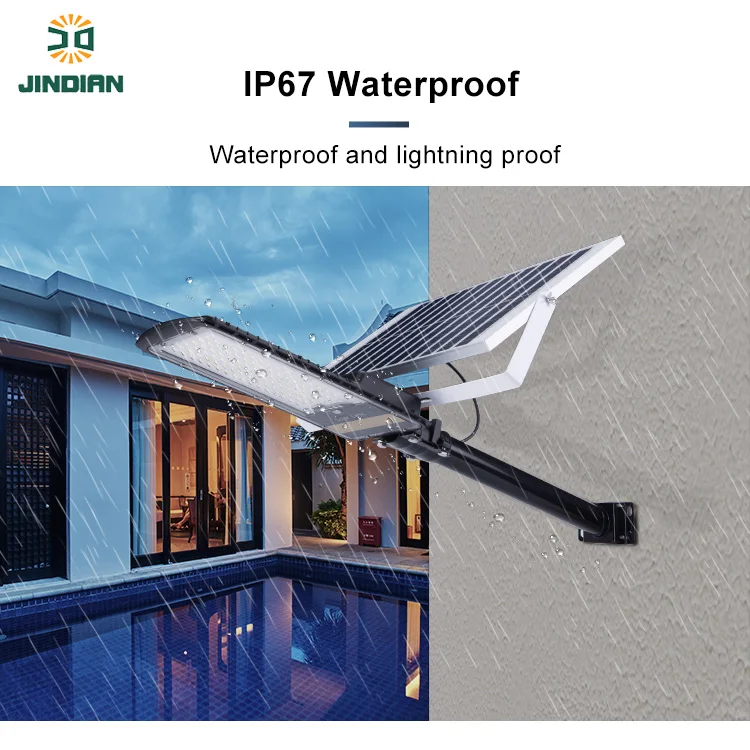 JD Factory Price 395*160mm 80W IP65 solar panel street light