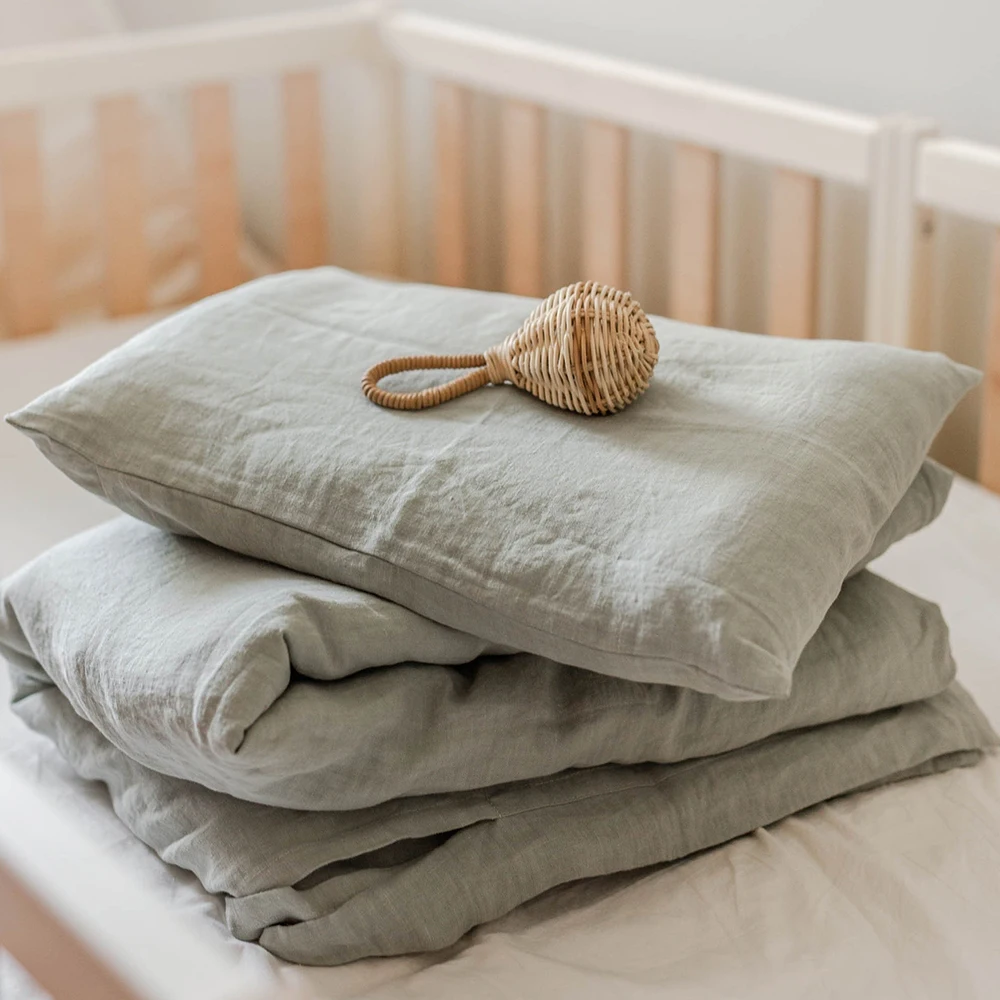Baby Crib Sheet Cot Linen Bedding Set with Pillowcase Fitted Sheet Cover Duvet Cover Quality Woven 60 Western