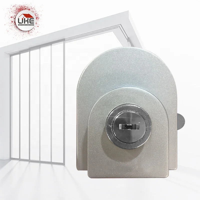 Sliding Glass Door Lock With Key Set Aluminum Alloy Black Silver Blue Gold Pink Customized Logo Door Lock Furniture