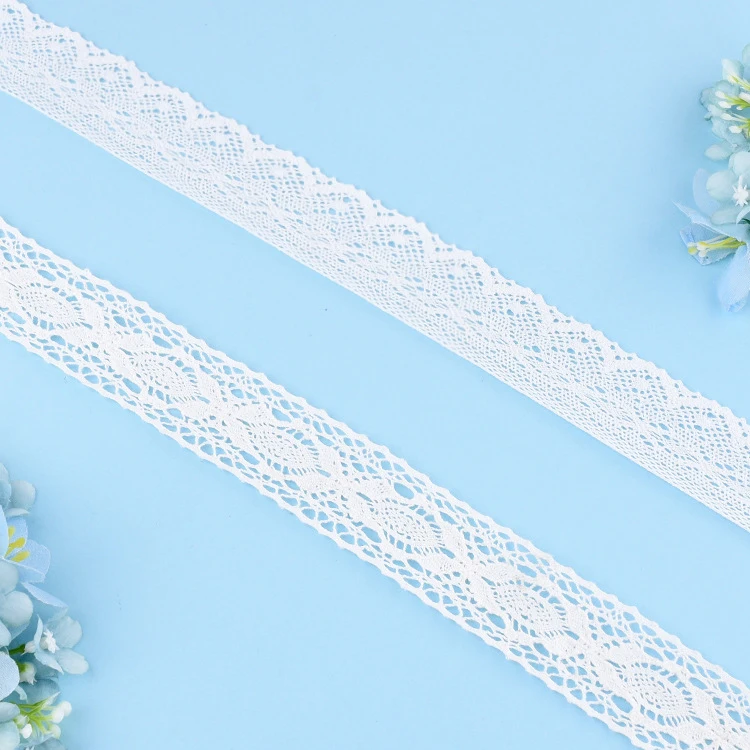 Stock Crochet 3CM Cotton Lace Trim Crocheted High Quality Guipure Cotton Lace
