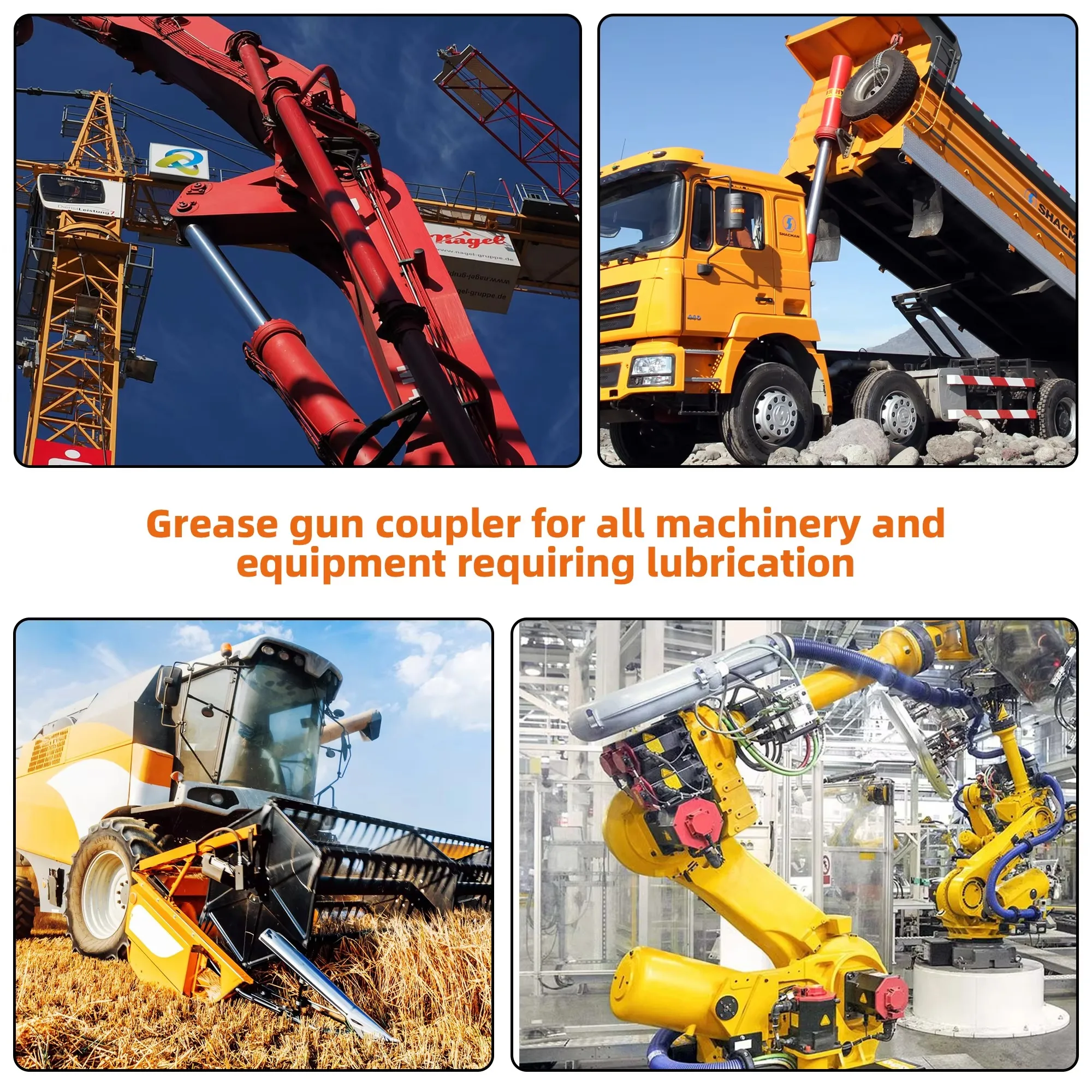 CLAUTOOL high quality New Style Double Handle Grease gun coupler for all grease gun and grease pump