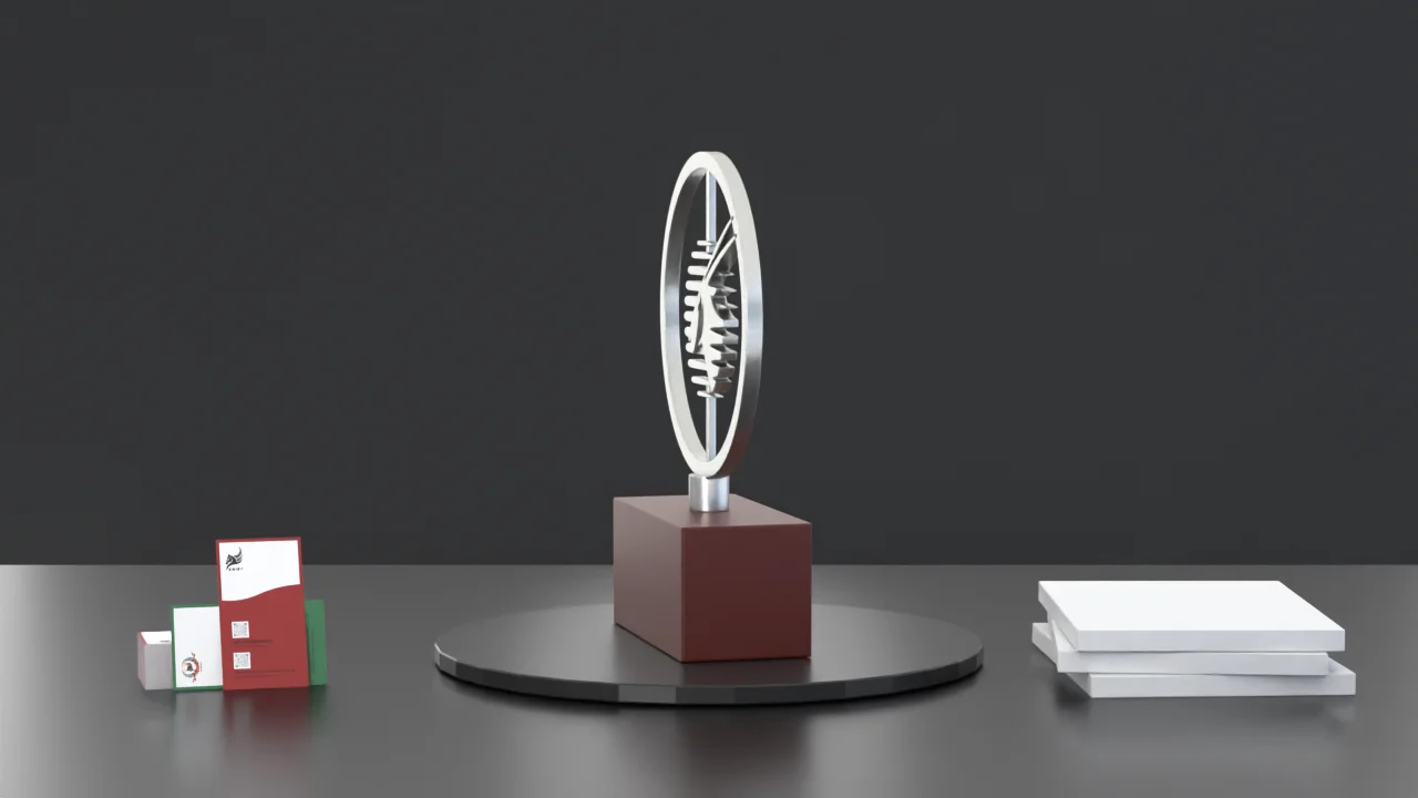 Desktop Decoration Custom Silver Antelope Head Ornament Leadership Memento