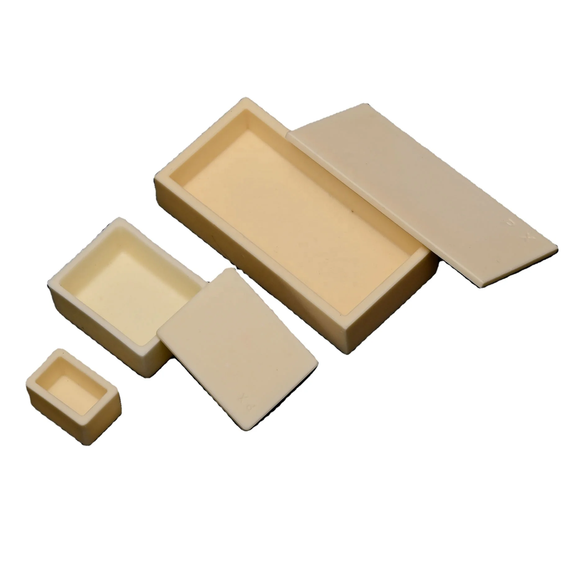 99Alumina 60*30*20mm Square Corundum Crucible for High Temperature Labs