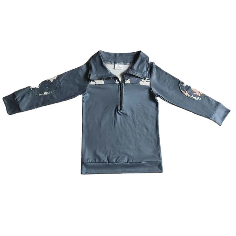 BT0112 boys polo shirt long sleeve top milk silk