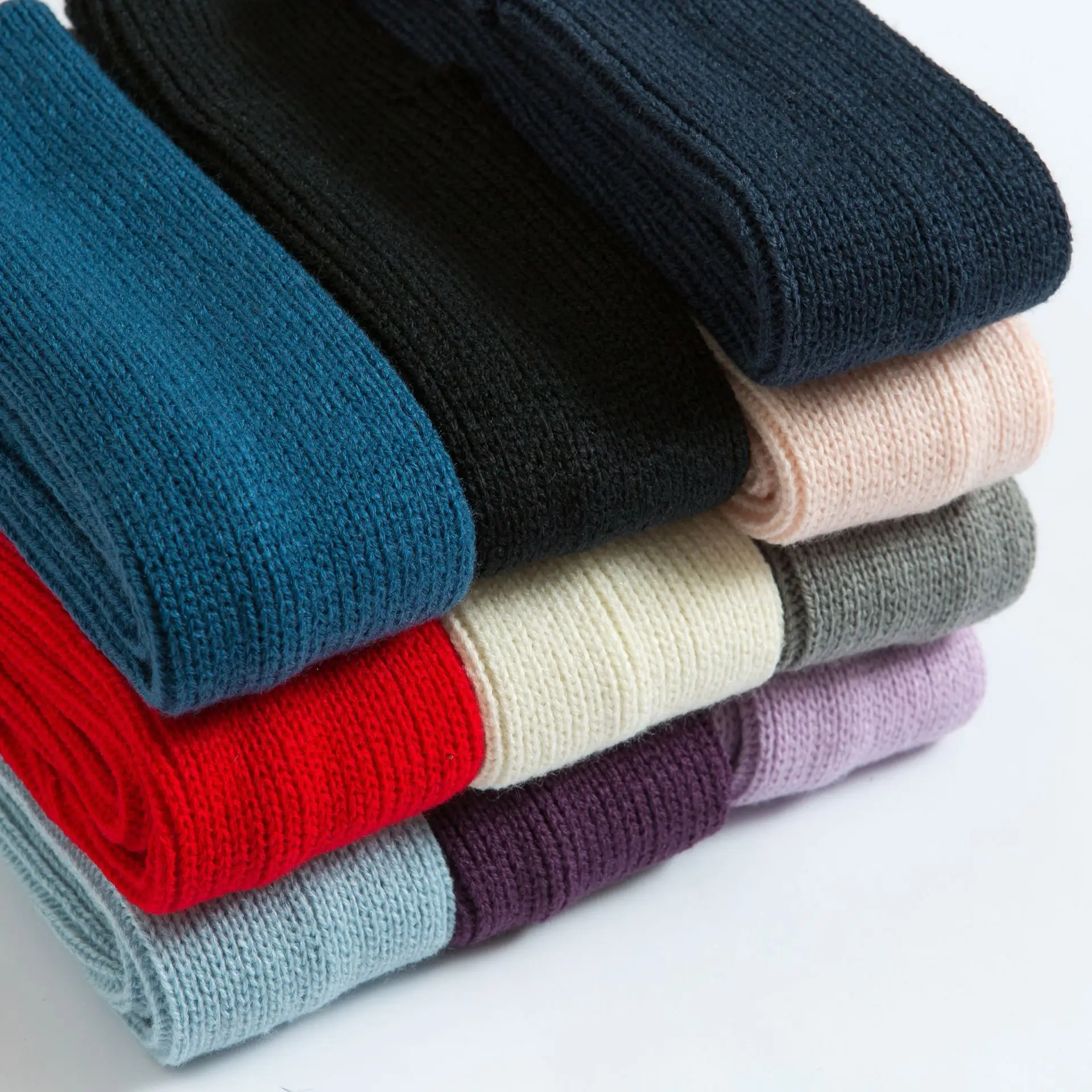 Stylish Adult Women Knitted Long Socks 43cm Fashion Girls Winter Dance Knee High Elastic Leg