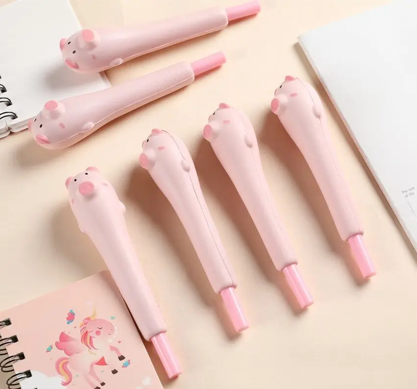 Creative soft cute cat decompression breathable gel pen student pinch pen decompression pen student supplies 0.5mm