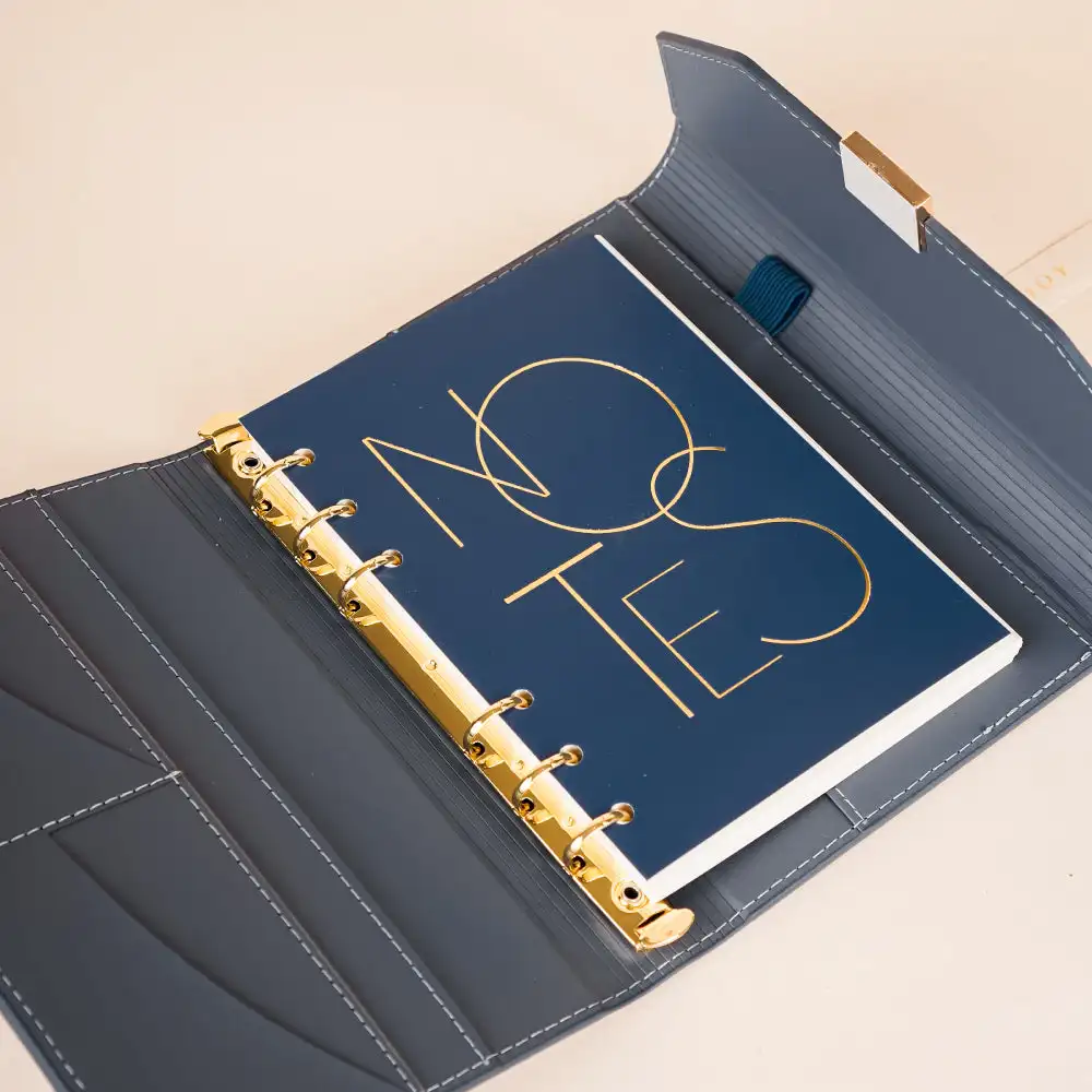 Custom Luxury Refillable Stationery Notebook Gift Set Premium Business Leather Journal Notebook and Pen Set