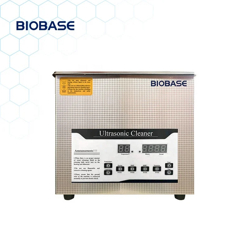 BIOBASE CHINA ultrasonic cleaning machine ultra sonic cleaner Time and temperature real-time display ultrasonic cleaner for lab