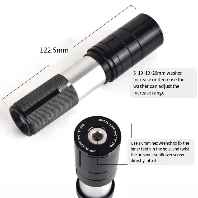 Aluminum Alloy 5-50mm Mountain Bike Handlebar Riser Height Extender Front Fork Tube Extender for Bike