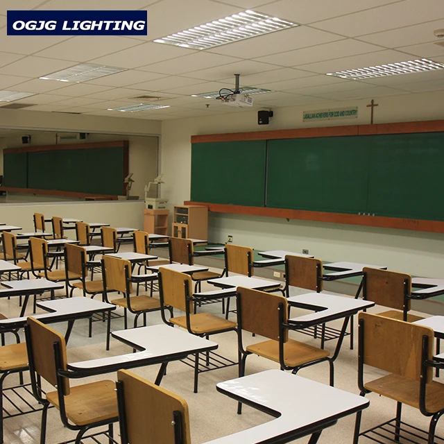 5 years warranty etl dlc office recessed school steel housing ceiling grid lighting fixture classroom led grille light