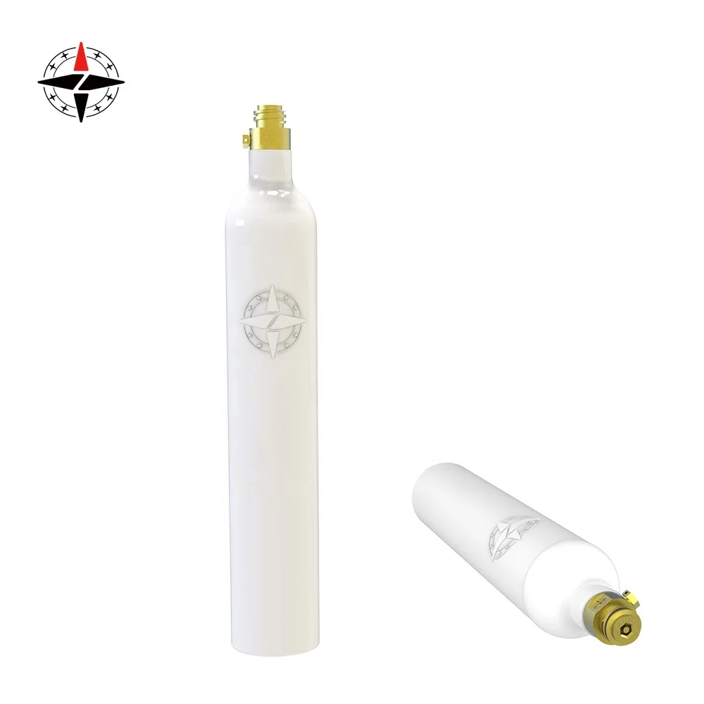 Leading Manufacturer 0.6L CO2 cylinder for Soda maker  stream refillable 60L co2 aluminum spare cylinder with valve screw in