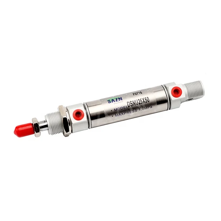 DSN ISO6432 Double Acting Magnetic Piston Mini Round Electric Stainless Steel pneumatic actuator cylinder