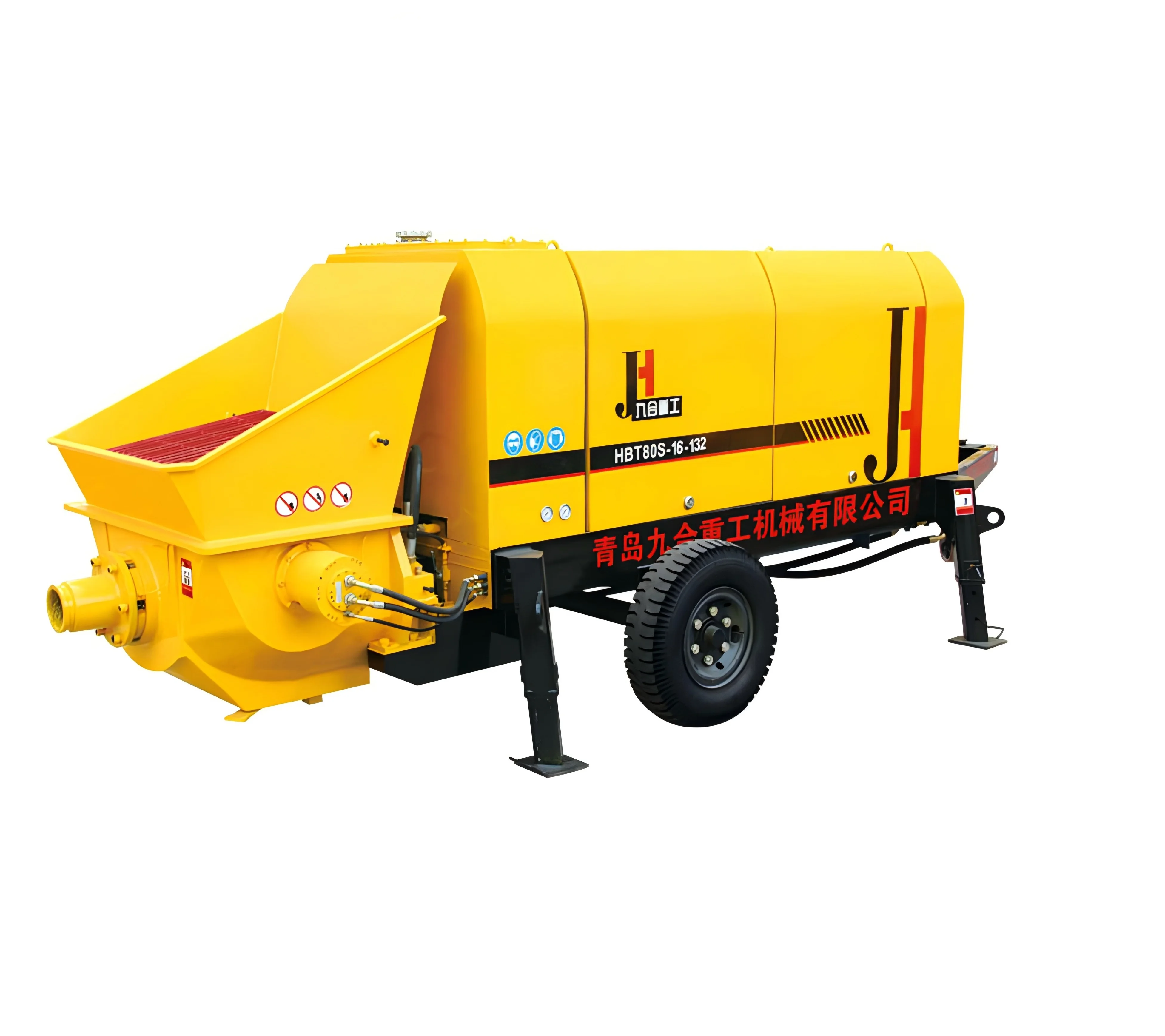 JIUHE S Valve Electric Concrete Pump Portable Fine Stone Trailer Pump Chinese Factory HBT80S-13 Electromotor Concrete Pump