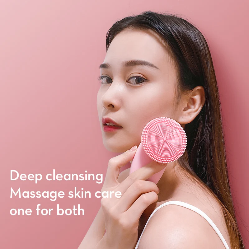 
Vkk Supplier Electric Face Pore Cleanser Skin Care Beauty Facial Cleansing Brush Device 