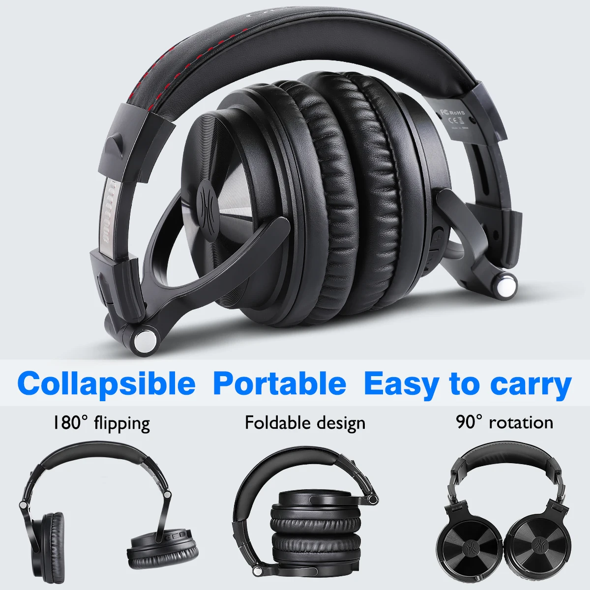 Oneodio Foldable Over Ear Headphones Super Bass Wired Wireless Headset 5.0 With Extended Microphone Music