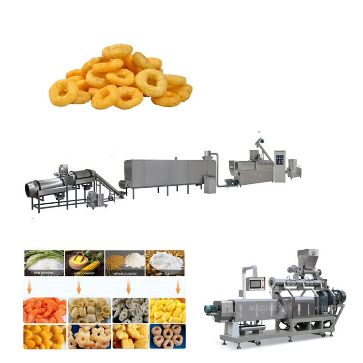 Automatic Corn Puff Cheese Ball Snack Food Making Machine Puffed Maize Popping Snacks Production Line