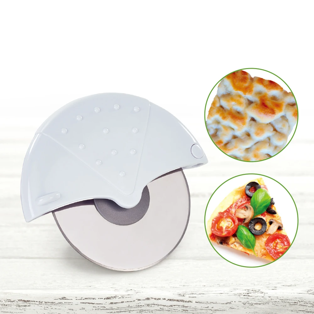 Custom plastic stainless steel blade rolling pizza slicer cutter wheel