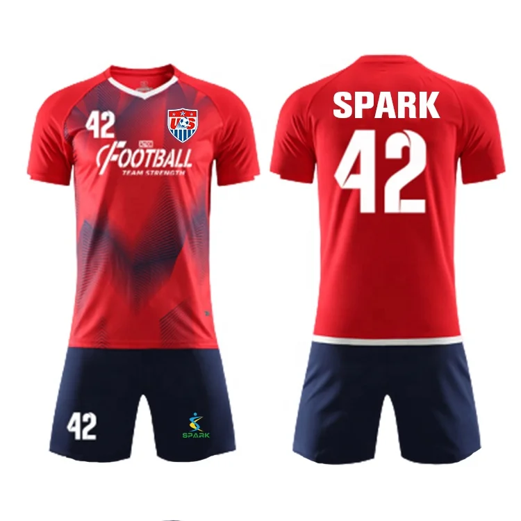 Customized Custom Adult Kids Quick Dry Soccer Jersey Set Football Kit Men Child Soccer Training Uniforms Set