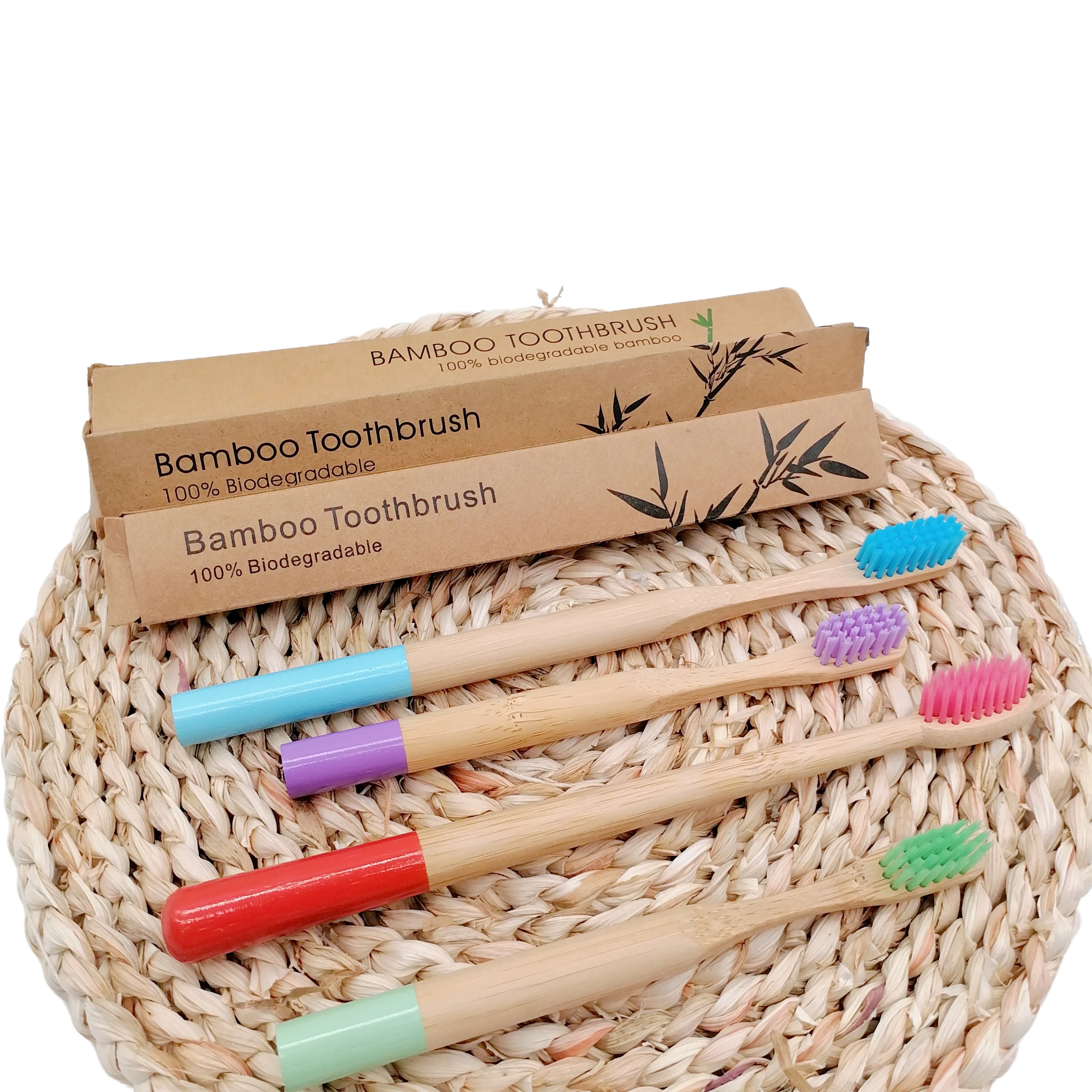 Environmentally Friendly Disposable Bamboo Toothbrush Kit Soft Hair Adult Dental Toiletries Home Hotel Custom Children Use