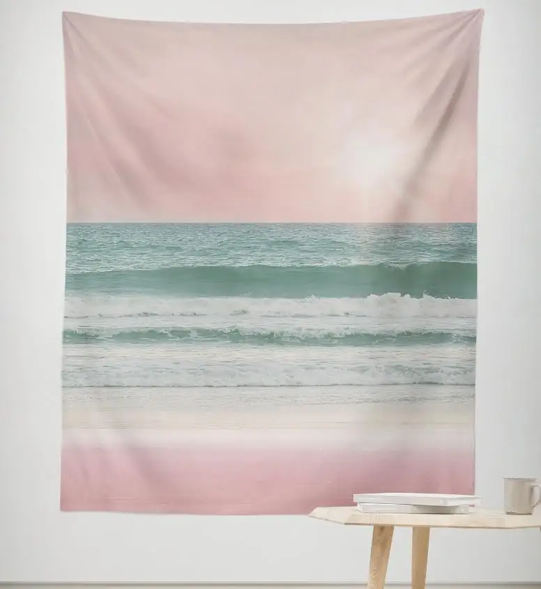 Summer beach travel landscape tapestry Living room bedroom dormitory wall hanging cloth