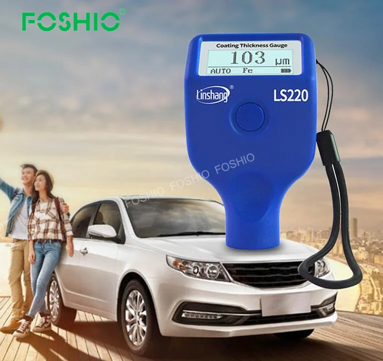 Foshio Thickness Gauge Handheld Portable Coating Thickness Tester Automobile Paint Thickness Tester