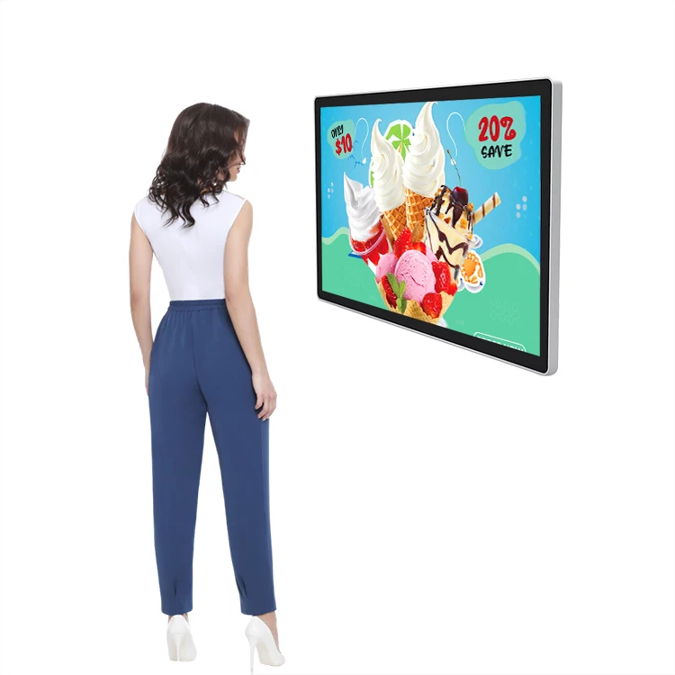 43 inch Wall Mount Touch Monitor Display Signage Indoor Advertising Wall Screen for Ads Playing