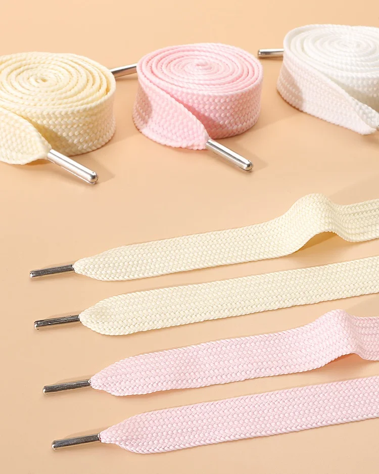 22MM Width Metal Tip Thick Flat Shoelaces for Shoes Solid Color Shoe Laces  Replacement Laces for Fat Sneakers