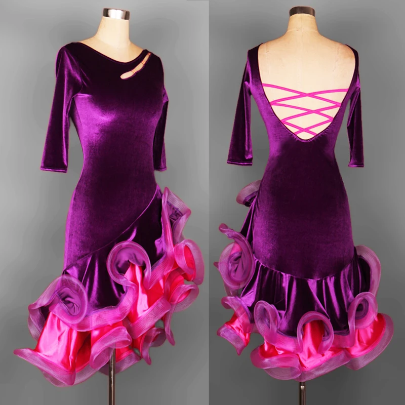 LIUHUO figure ballroom women fringe training competition latin dance costumes