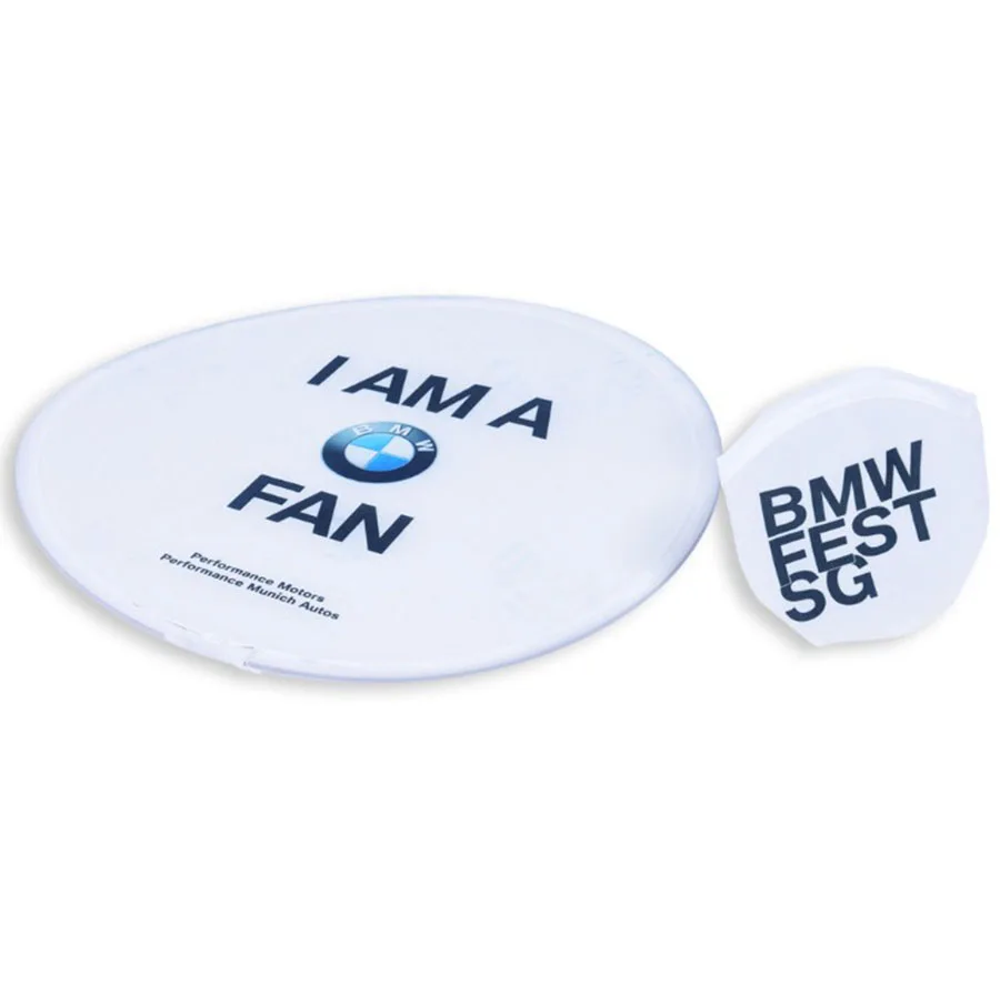 Custom Foldable Hand Fan 190T Polyester Foldable fan with Pocket