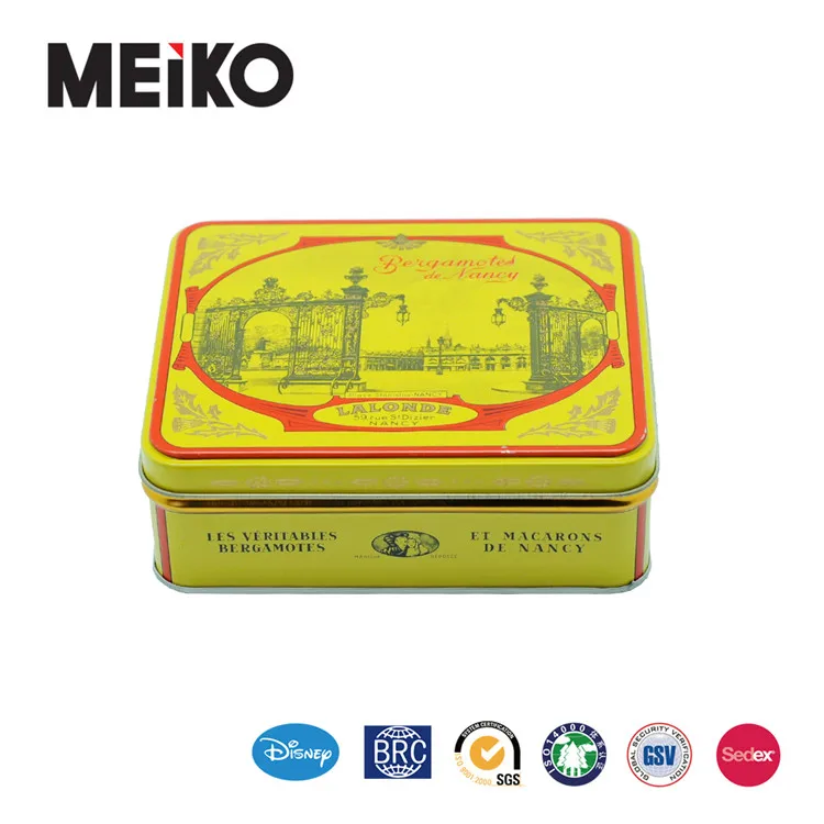 10 Years Factory custom printed rectangle tin box