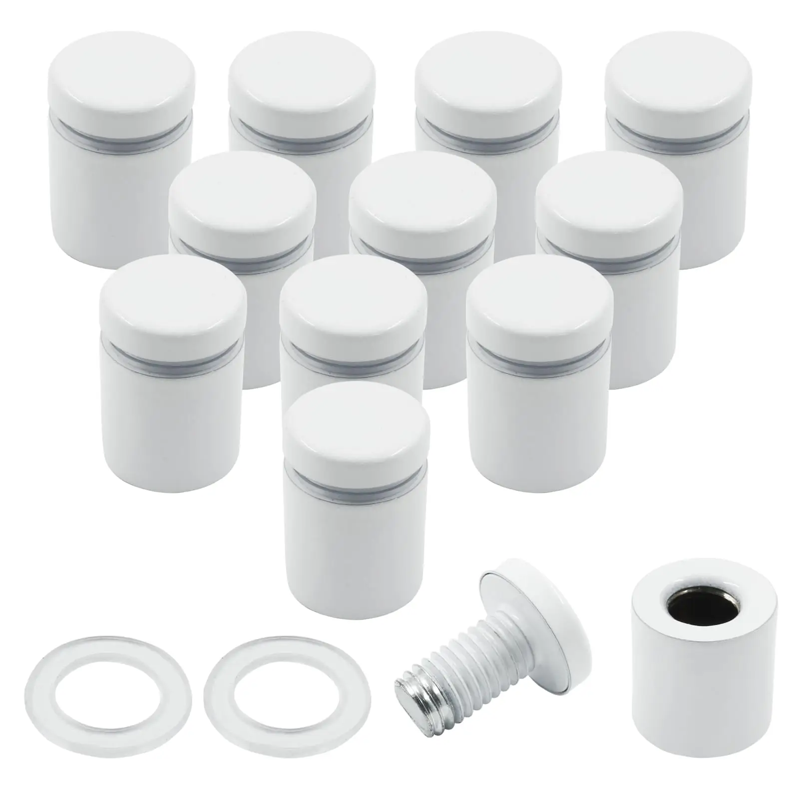 white sign standoffs Nail standoff screw cover standoff pin fastener advertisement fixing screws for acrylic
