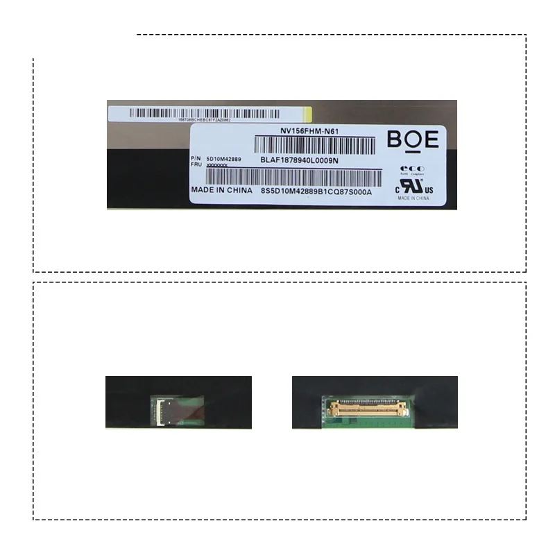 15.6 inch slim 30 pins NV156FHM-N61 IPS 1920*1080 Full HD Display tft lcd module 300 nits lcd screen for treadmill