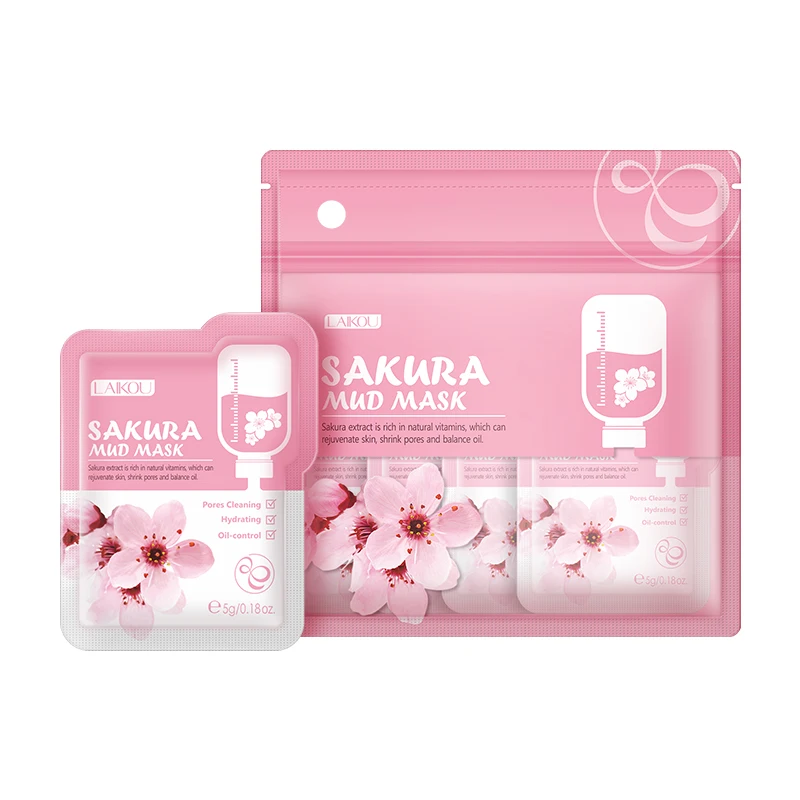 Japan Cherry Pores Cleaning Rejuvenate Skin Shrink Pores Balance Oil Control Moisturizing Mud Mask