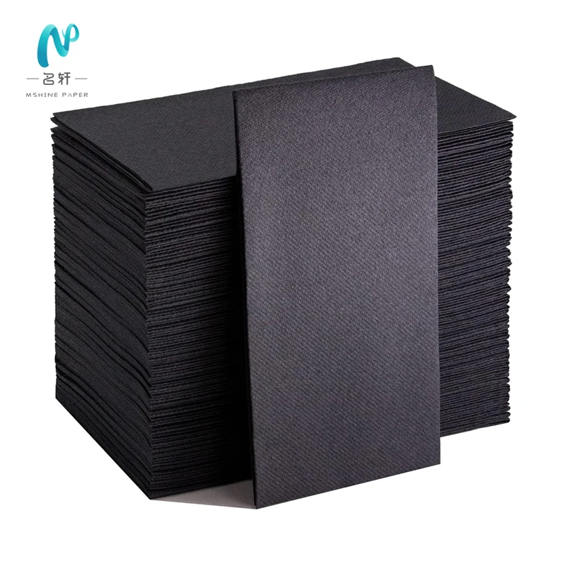 Mingxuan Luxury White black Custom cutlery paper napkins Airlaid paper lunch beverage napkin Disposable Paper Napkins