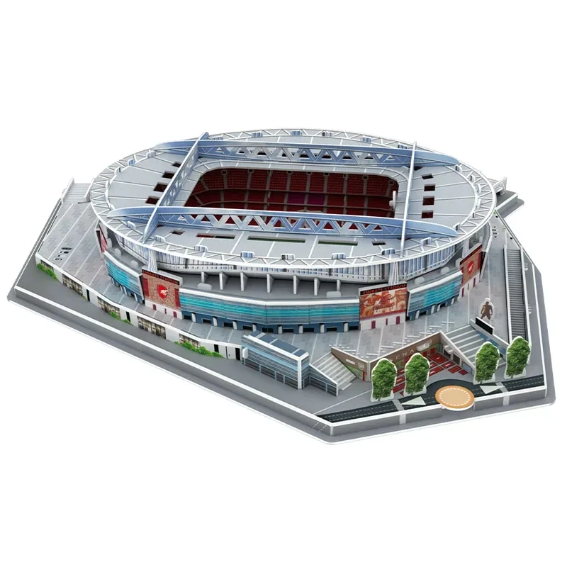 2024 World Famous Architecture Football Stadium 3D Paper Puzzle Home Decor DIY Assemble Paper Model Toy For Children And Adults