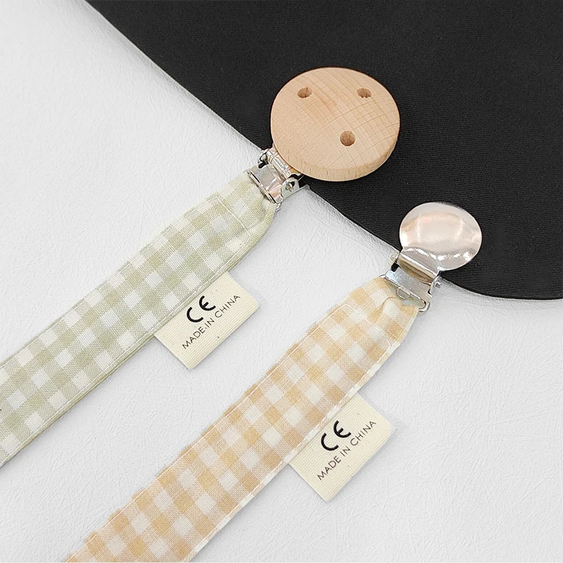 100% Cotton Fabric Braided Paci Holder Universal Pacifier Holder Muslin Soother Pacifier Clip For Baby Boys Girl