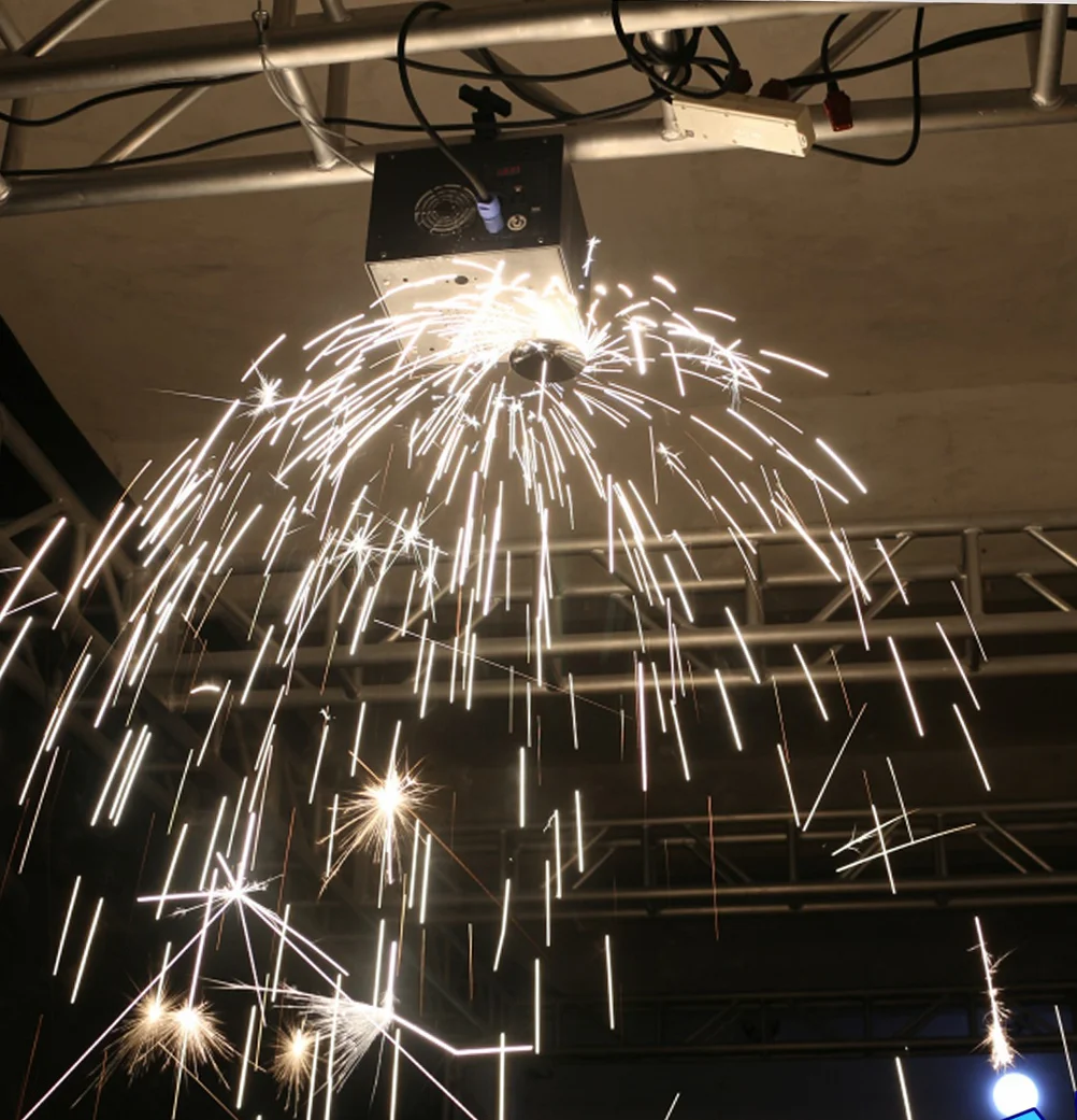Reusable DMX and remote control stage air burst spiral fountain waterfall Cold pyro rain meteor shower effect For Wedding Events