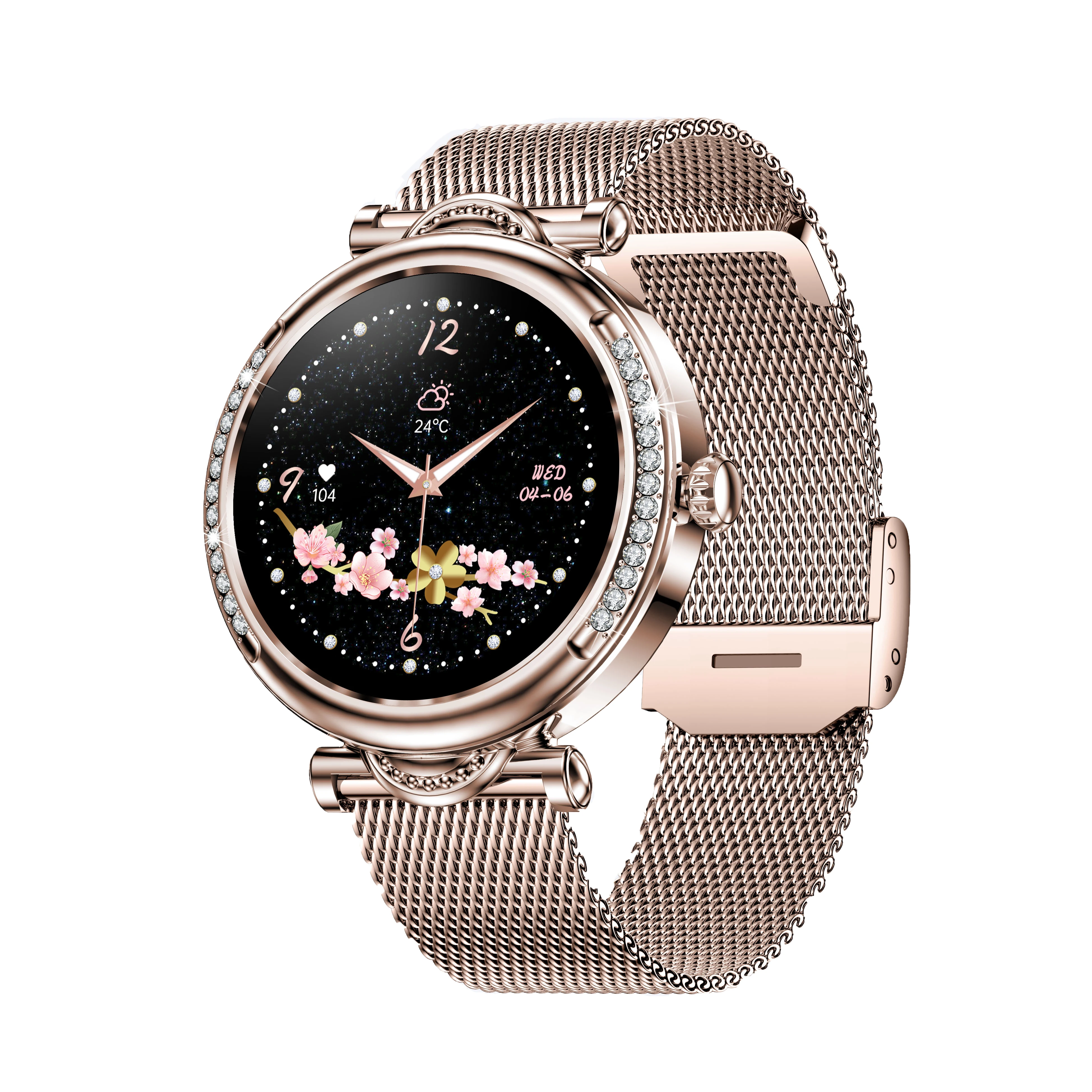 Fashion Women Smart Watch Bracelet Elegant Heart Rate Fitness Tracker for Ladies 2023
