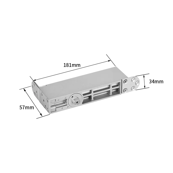 HPF-80 Aluminum Alloy Body Wooden Door Hardware Hydraulic Floor Spring Non-digging Patch Fitting