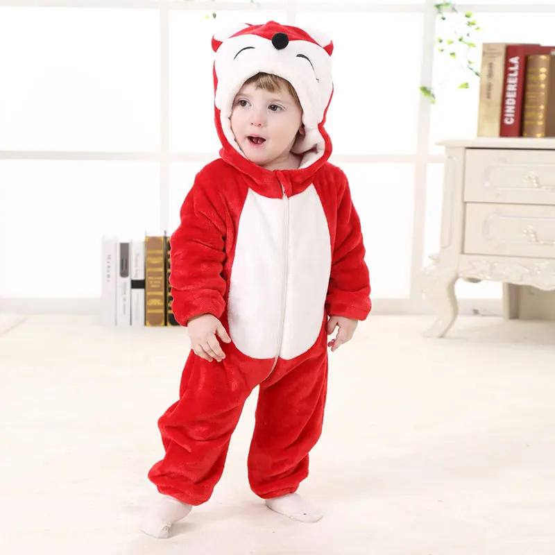 Wholesale New Born Baby Clothes One piece Outfit Rompers Fox Tiger Monkey Costume for Children