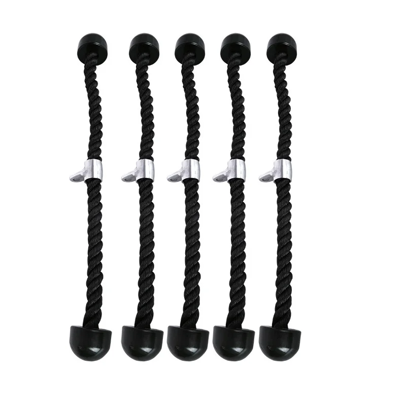 SP Fitness Training Exercise Push Pull Cord Nylon Biceps Rope For Gym Gym Accessories Heavy Capacity Black Training Trice