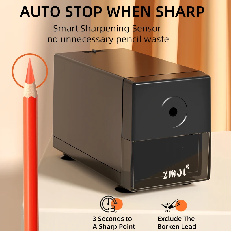 Electric Pencil Sharpeners,Heavy Duty for 6-8mm Wooden/Colored Pencils,Essential School Supply for Classroom Office Home