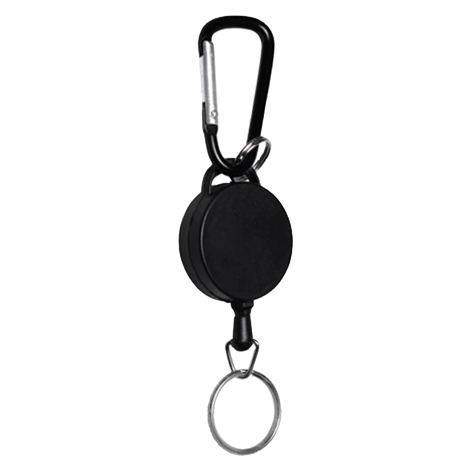 Wholesale Carabiner retractable id badge reel with kingring yoyo card holder
