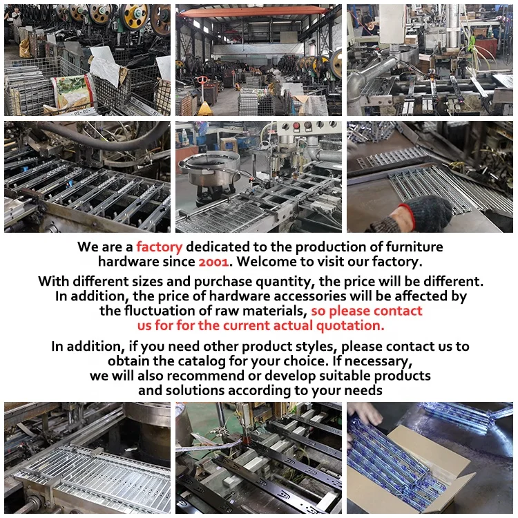 6 8 10 12 14 16 18 20 Inch Mute Stainless Steel Buffer Damping Telescopic Channel Sliding Guides Rail Cabinet Drawer Slides